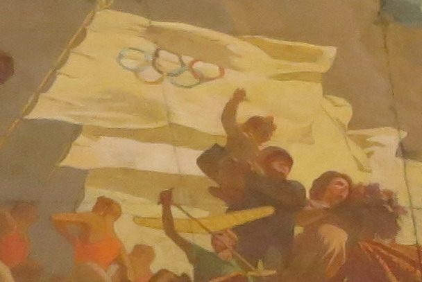 Где олимпийсие знамена?